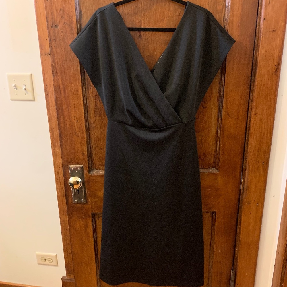 Eloquii Double V Back Tie Dress - Black - 20